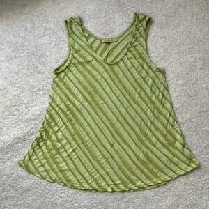 Green mesh striped textured tank top, fairy bohemian hippie forest nymph earthy